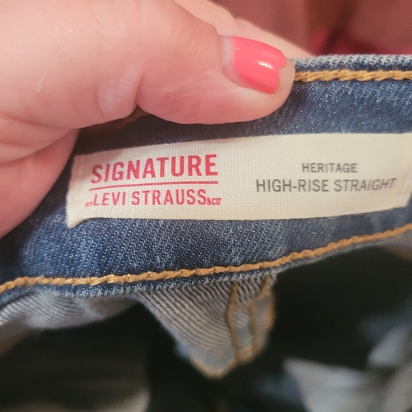 Levi's Strauss Signature HR Distressed Straight Ankle Length Jeans 10 30/ 28 - Picture 5 of 5